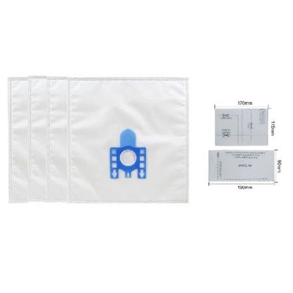 For Miele GN Series S8310 / S8390 / S2121 Vacuum Cleaner 1 Pair Filter Cotton with 5 Dust Bags