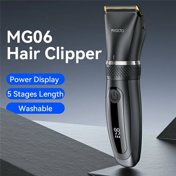 YESIDO MG06 Hair Clipper Cordless Hair Grooming Rechargeable Trimmer