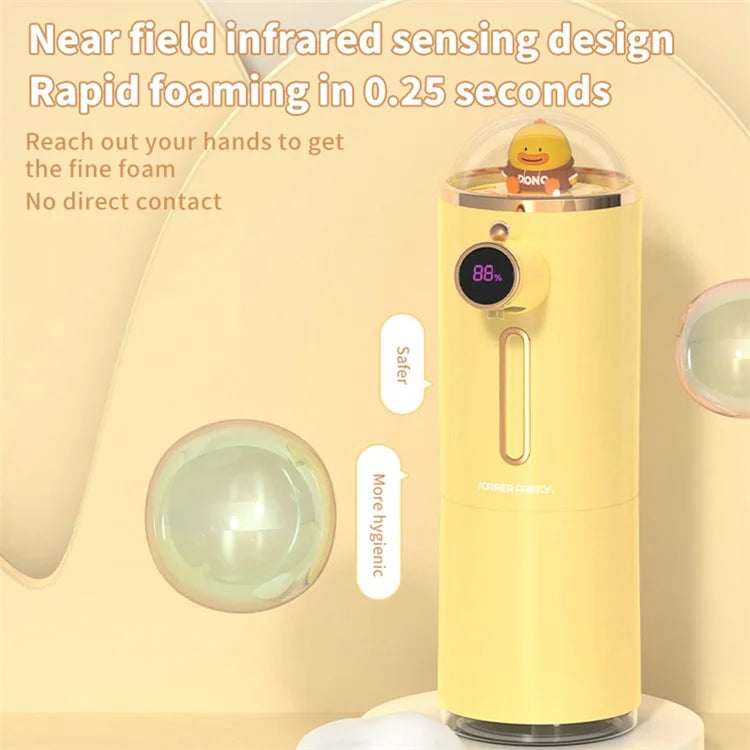 ICARER FAMILY Auto Portable Soap Dispenser - Battery Powered Smart Foam Hand Washer for Kids, Home