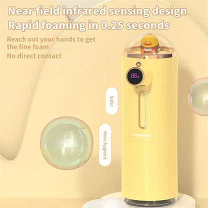 ICARER FAMILY Auto Portable Soap Dispenser - Battery Powered Smart Foam Hand Washer for Kids, Home