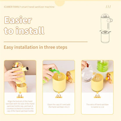 ICARER FAMILY Auto Portable Soap Dispenser - Battery Powered Smart Foam Hand Washer for Kids, Home
