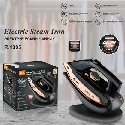 RAF R.1305 EU Plug Steamer Iron Handheld Garment Steam Ironing Machine with 3 Temperature Modes