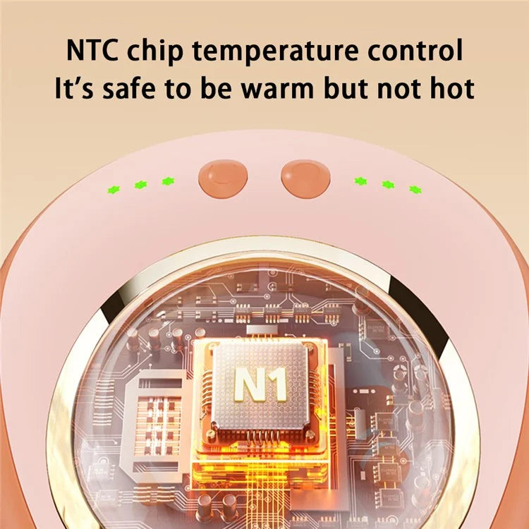 N1 2-in-1 5000mAh Fast Heating Cartoon Cat Hand Warmer Hot Compress Neckband
