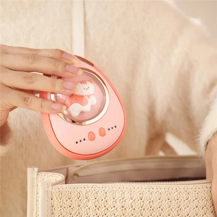 N1 2-in-1 5000mAh Fast Heating Cartoon Cat Hand Warmer Hot Compress Neckband