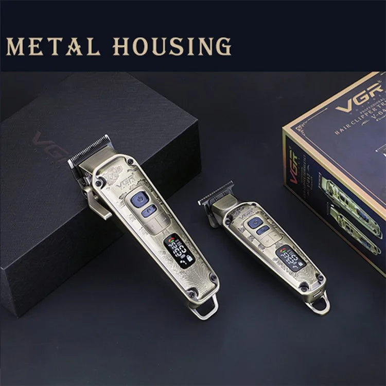 VGR V-643 Hair Clippers Shaver Metal Carving Cordless Hair Cutting Beard Razor Men Electric Hair Trimmer