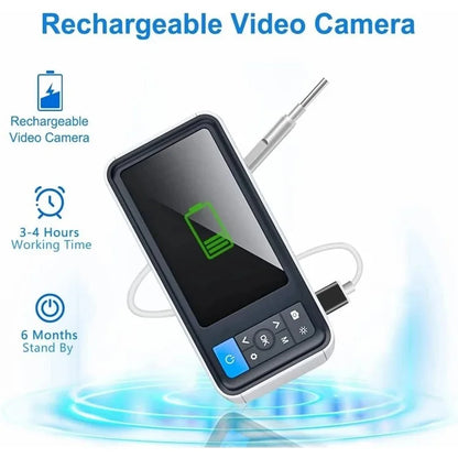TESLONG MS450 HD 4.5-Inch Smart Screen Visual Ear Endoscope, 3.9mm Ear Otoscope