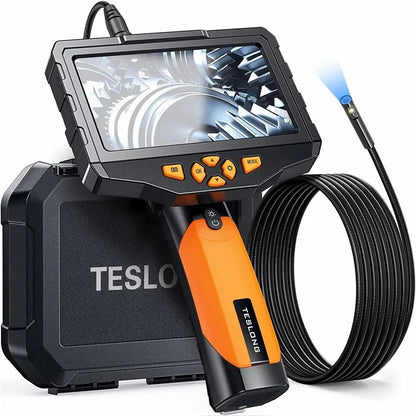 TESLONG NTS300 5.0-Inch Display 7.6mm Lens Diameter 5M Pipe Inspection Endoscope