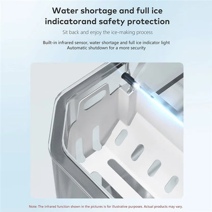 CKGO 12-G Ice Maker Household Ice Machine Self-Cleaning Small Ice Cube Maker