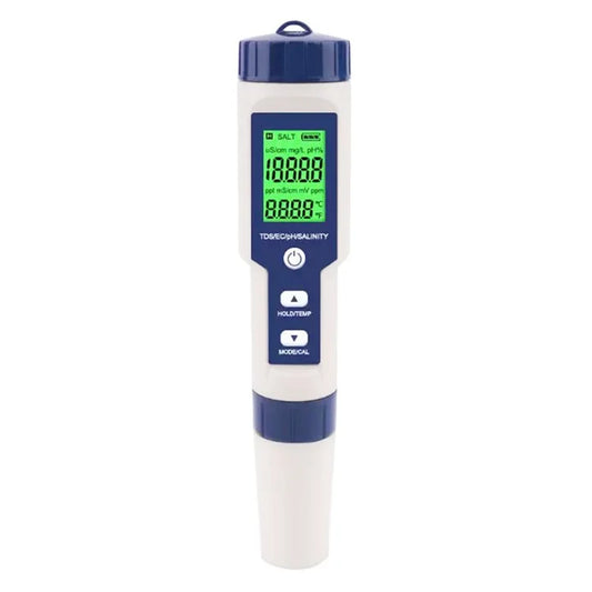 5-in-1 Multifunction Water Quality Test Pen EC / Ph / TDS / Temperature / Salinity Test Tool