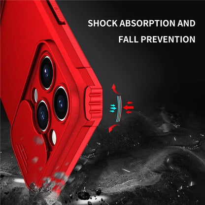 Cell Phone Shell for iPhone 14 Pro 6.1 inch, Stable Kickstand PC + TPU Slide Camera Protection Anti-scratch Phone Case