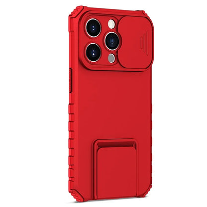 Cell Phone Shell for iPhone 14 Pro 6.1 inch, Stable Kickstand PC + TPU Slide Camera Protection Anti-scratch Phone Case
