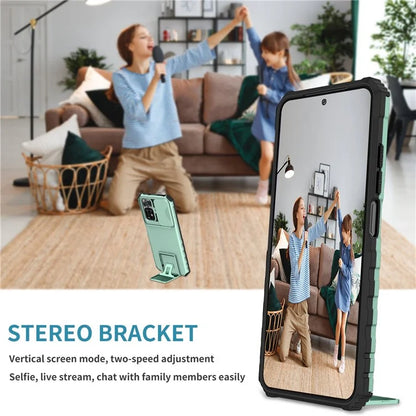 For Xiaomi Redmi Note 11S 4G, Slide Camera Protection Adjustable Kickstand PC + TPU Back Cover Anti-wear Phone Case