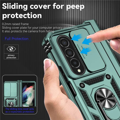 For Samsung Galaxy Z Fold4 5G Case PC+TPU Shockproof Phone Case with Ring Kickstand