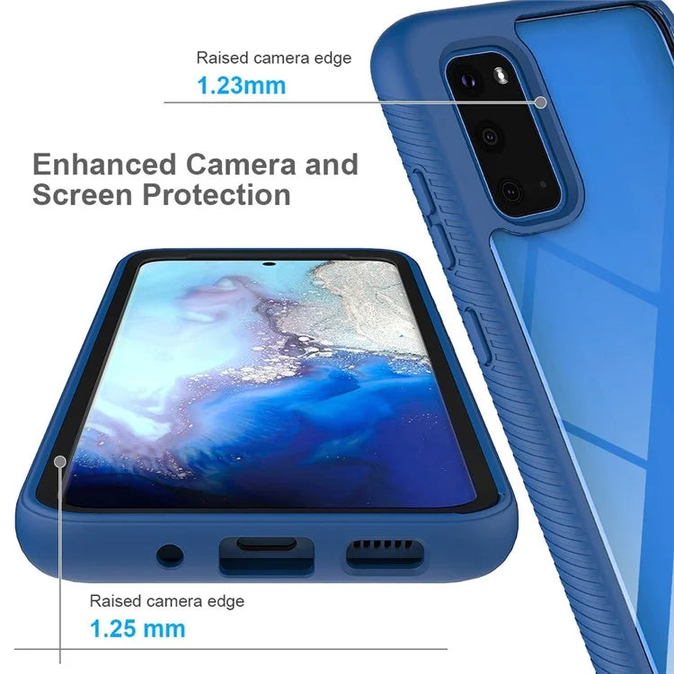 For Samsung Galaxy S20 Plus 4G / 5G Transparent Acrylic + PC Back Cover TPU Frame Anti-drop Cell Phone Case