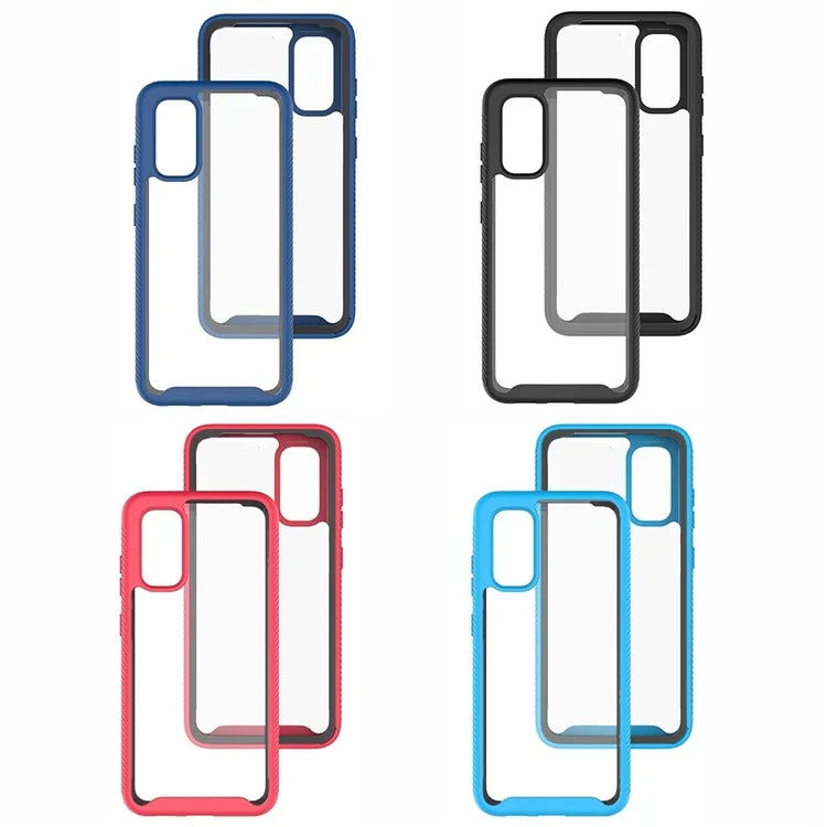 For Samsung Galaxy S20 Plus 4G / 5G Transparent Acrylic + PC Back Cover TPU Frame Anti-drop Cell Phone Case
