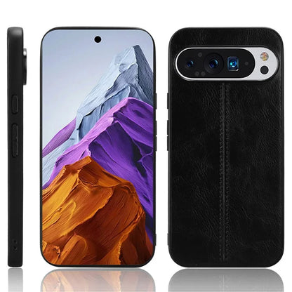 For Google Pixel 9 Pro XL Case Leather+TPU+PC Phone Cover Stitching Line