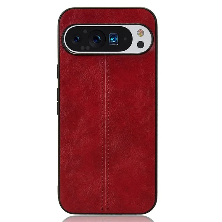 For Google Pixel 9 Pro XL Case Leather+TPU+PC Phone Cover Stitching Line