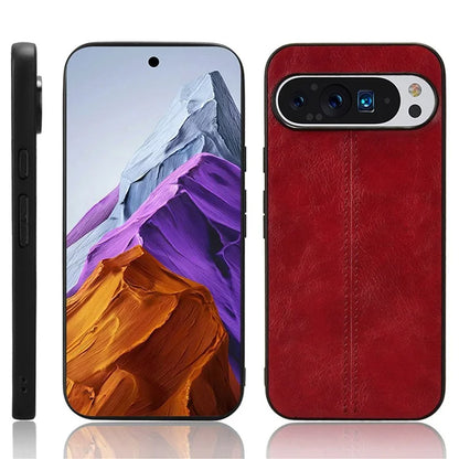 For Google Pixel 9 Pro XL Case Leather+TPU+PC Phone Cover Stitching Line