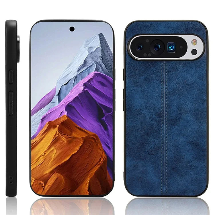 For Google Pixel 9 Pro XL Case Leather+TPU+PC Phone Cover Stitching Line