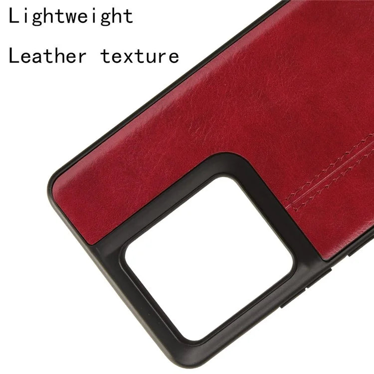 For Motorola Edge 50 Pro 5G Case Cowhide Texture Leather+TPU+PC Phone Cover
