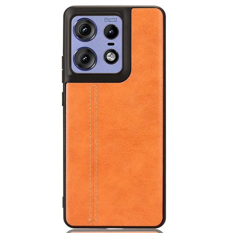 For Motorola Edge 50 Pro 5G Case Cowhide Texture Leather+TPU+PC Phone Cover