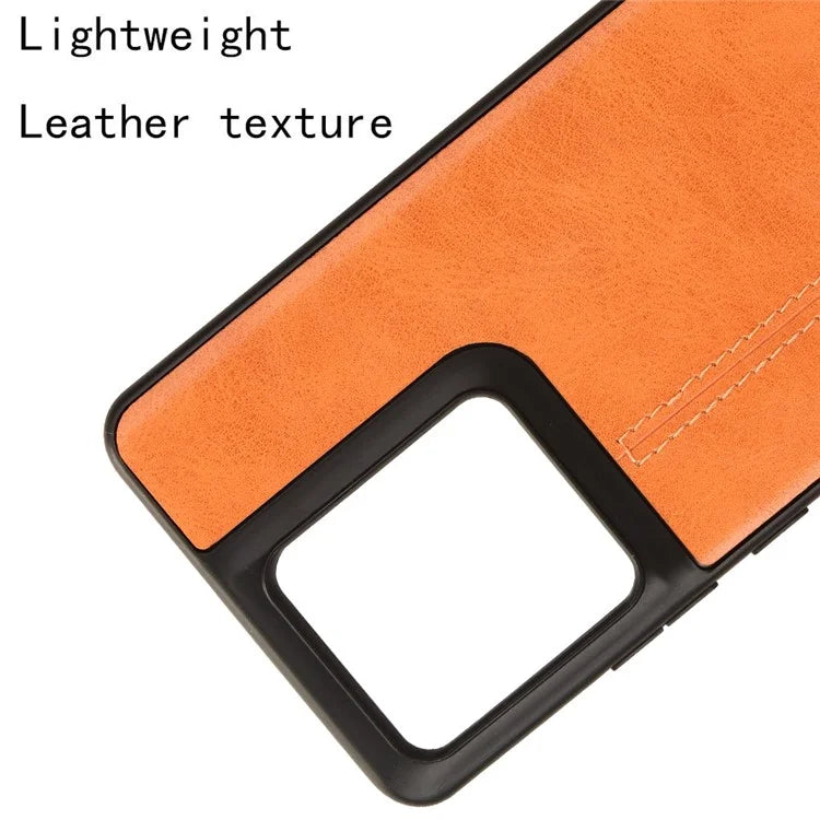 For Motorola Edge 50 Pro 5G Case Cowhide Texture Leather+TPU+PC Phone Cover