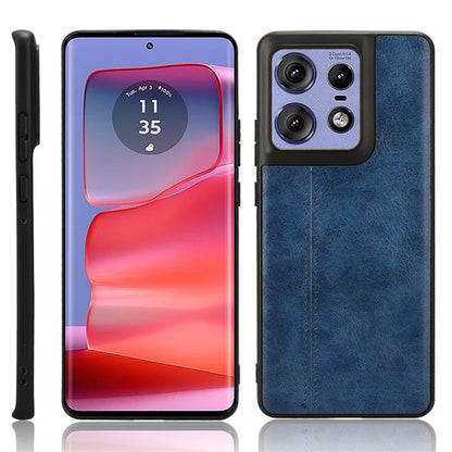 For Motorola Edge 50 Pro 5G Case Cowhide Texture Leather+TPU+PC Phone Cover