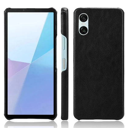 For Sony Xperia 10 VI Case Litchi Texture PU Leather Coated PC Phone Cover