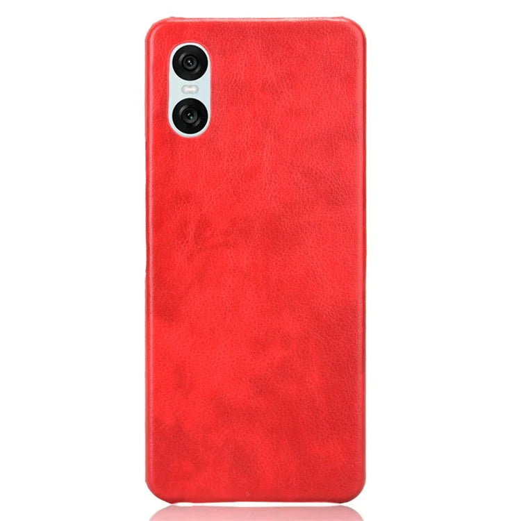 For Sony Xperia 10 VI Case Litchi Texture PU Leather Coated PC Phone Cover