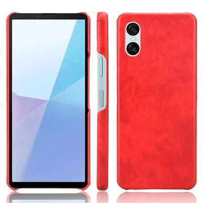 For Sony Xperia 10 VI Case Litchi Texture PU Leather Coated PC Phone Cover