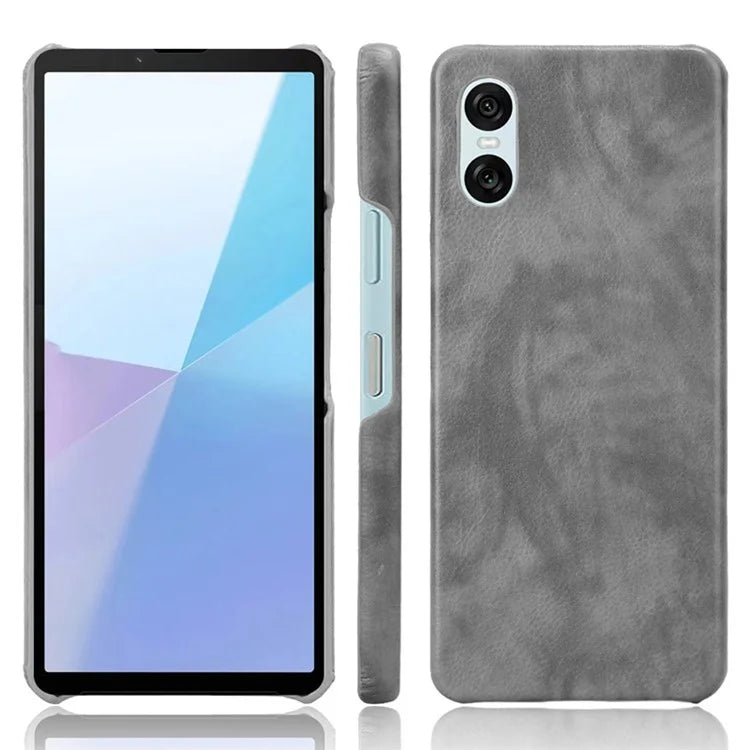 For Sony Xperia 10 VI Case Litchi Texture PU Leather Coated PC Phone Cover