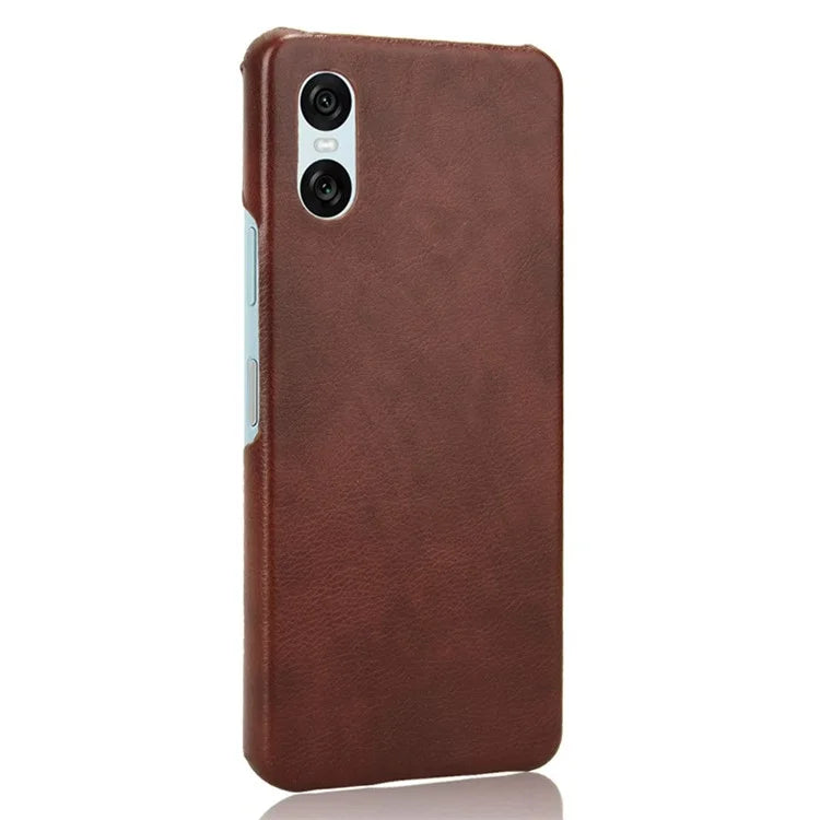For Sony Xperia 10 VI Case Litchi Texture PU Leather Coated PC Phone Cover