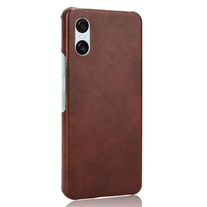 For Sony Xperia 10 VI Case Litchi Texture PU Leather Coated PC Phone Cover