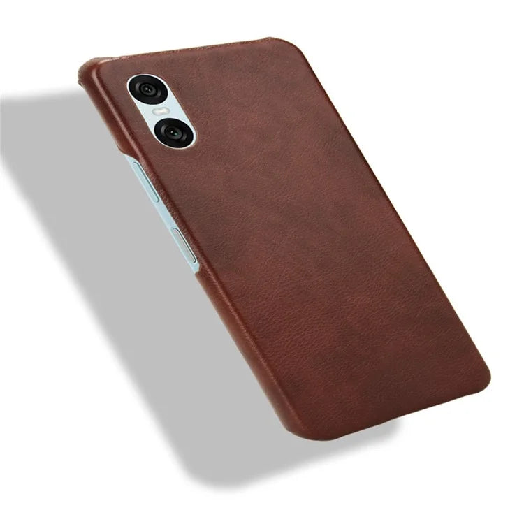 For Sony Xperia 10 VI Case Litchi Texture PU Leather Coated PC Phone Cover