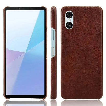 For Sony Xperia 10 VI Case Litchi Texture PU Leather Coated PC Phone Cover