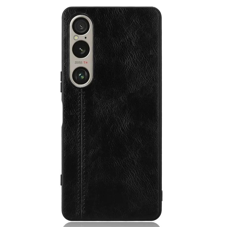 For Sony Xperia 1 VI Case Slim Leather+TPU+PC Stitching Line Phone Cover