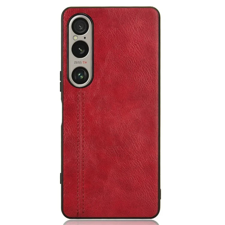 For Sony Xperia 1 VI Case Slim Leather+TPU+PC Stitching Line Phone Cover