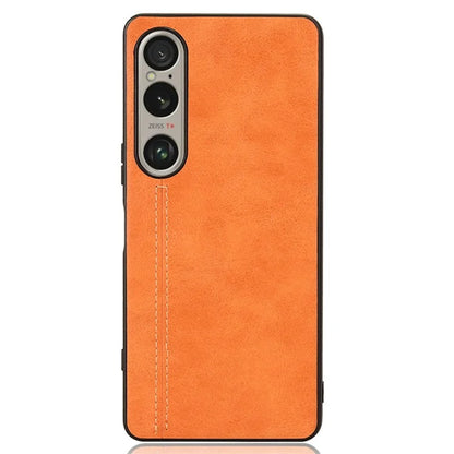 For Sony Xperia 1 VI Case Slim Leather+TPU+PC Stitching Line Phone Cover