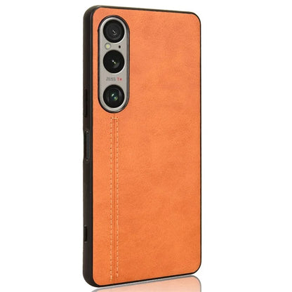 For Sony Xperia 1 VI Case Slim Leather+TPU+PC Stitching Line Phone Cover