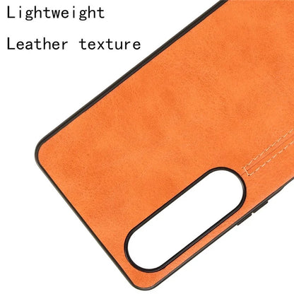 For Sony Xperia 1 VI Case Slim Leather+TPU+PC Stitching Line Phone Cover