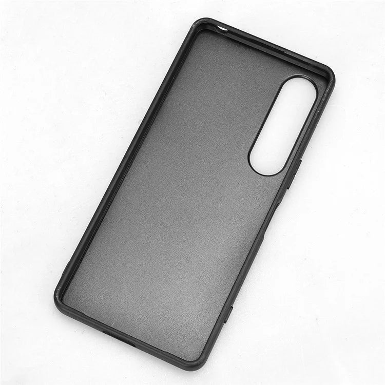 For Sony Xperia 1 VI Case Slim Leather+TPU+PC Stitching Line Phone Cover