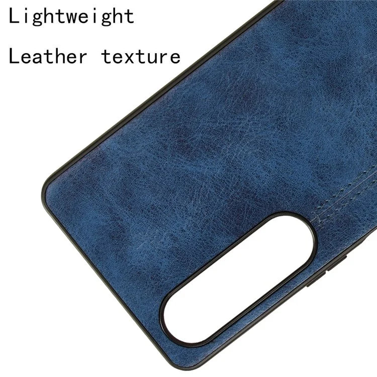 For Sony Xperia 1 VI Case Slim Leather+TPU+PC Stitching Line Phone Cover