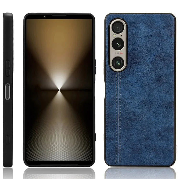 For Sony Xperia 1 VI Case Slim Leather+TPU+PC Stitching Line Phone Cover