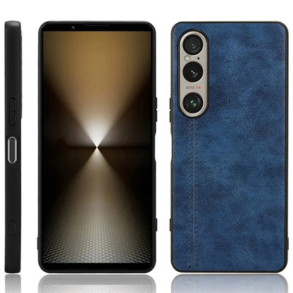 For Sony Xperia 1 VI Case Slim Leather+TPU+PC Stitching Line Phone Cover