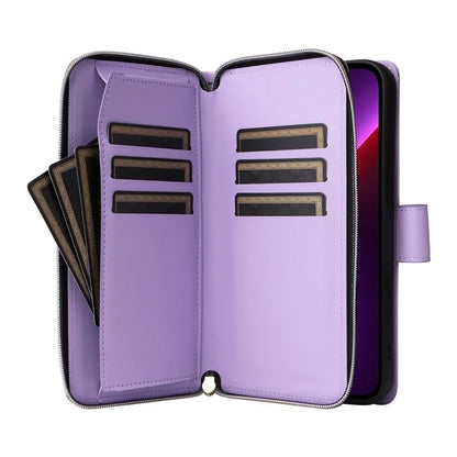 For iPhone 13 Pro Case Wallet PU Leather Rhombus Stand Anti-Fall Phone Cover