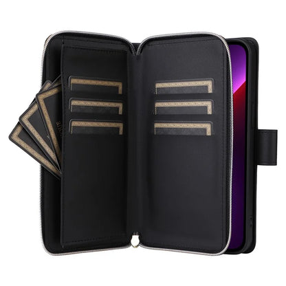 For iPhone 13 Pro Case Wallet PU Leather Rhombus Stand Anti-Fall Phone Cover