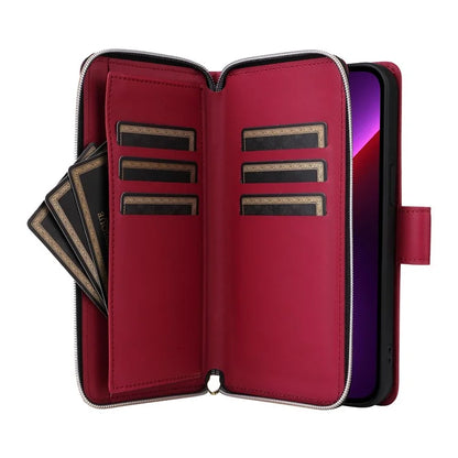For iPhone 13 Pro Case Wallet PU Leather Rhombus Stand Anti-Fall Phone Cover