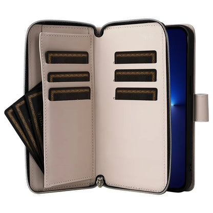 For iPhone 13 Pro Max Case PU Leather Rhombus Stand Anti-Drop Wallet Phone Cover