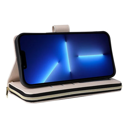 For iPhone 13 Pro Max Case PU Leather Rhombus Stand Anti-Drop Wallet Phone Cover