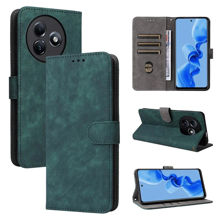 For itel S24 S667LN Case Leather Phone Cover with RFID Blocking Card Slots